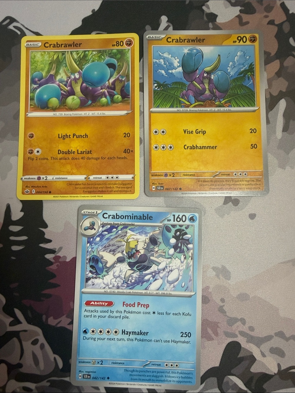 Crabrawler & Crabominable Evolution Lot | 3 Pokémon Cards | ✨5/$25✨